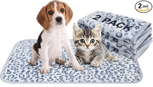 Qeils Reusable Puppy Pads, 2 Pack Washable Pee Pads for Dogs, Waterproof Non Slip Wee Wee pad, Absorbent and Leakproof Training Mats for Potty, Crate, Playpen, Bed, Sofa, 16"x 30"