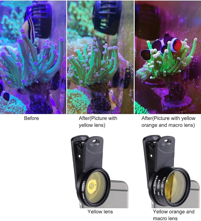 Aquarium Choice Coral Lens Filter Kits for Phone