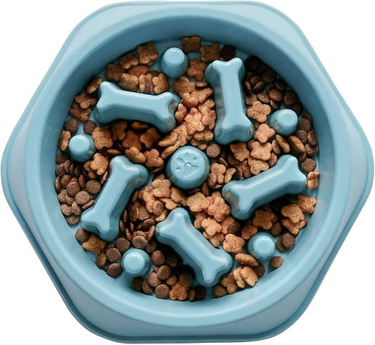 Slow Feeder Dog Bowls Anti Gulping Reduces Gastric Burden Prevents Bloat and Digestive Issues Safe Durable Material Easy to Clean Puppy Slow Feeder Bowl for Healthy Eating Excess Energy Management