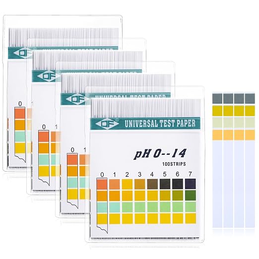 Hicarer 200 Strips Plastic pH Test Strips, Universal pH 0-14, Litmus Test Paper with Storage Case for Water Liquid Saliva Urine Soil Testing Pet Food and Diet Monitoring