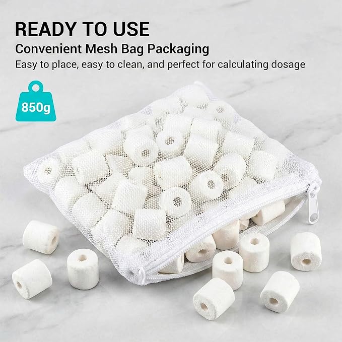 Sukh 30oz Ceramic Rings for Aquarium Filter - Bio Media with 6 Mesh Bags | Porous Filter Media for Fish Tank, Pond, Canister Filters, Betta Tank Accessories, Freshwater Saltwater Setup & Water Flow