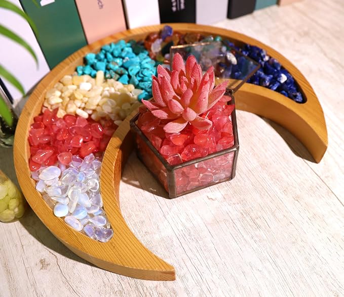 QINJIEJIE 0.9Lbs Cherry Quartz Crystal Chips Rocks for Plant Bulk Decorative Aquarium Gravel Stones Terrarium Sand Small Turtle Rocks Fish Tank Pebbles Decor Vase Filler for Planter