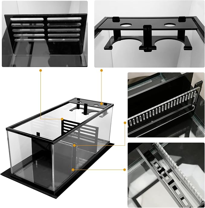 Adjustable Sump Baffle Kit - Refugium Kit for 20 Gallon Long Tank - Reef Aquarium - Saltwater Aquarium Filter System- Protein Skimmer Sump