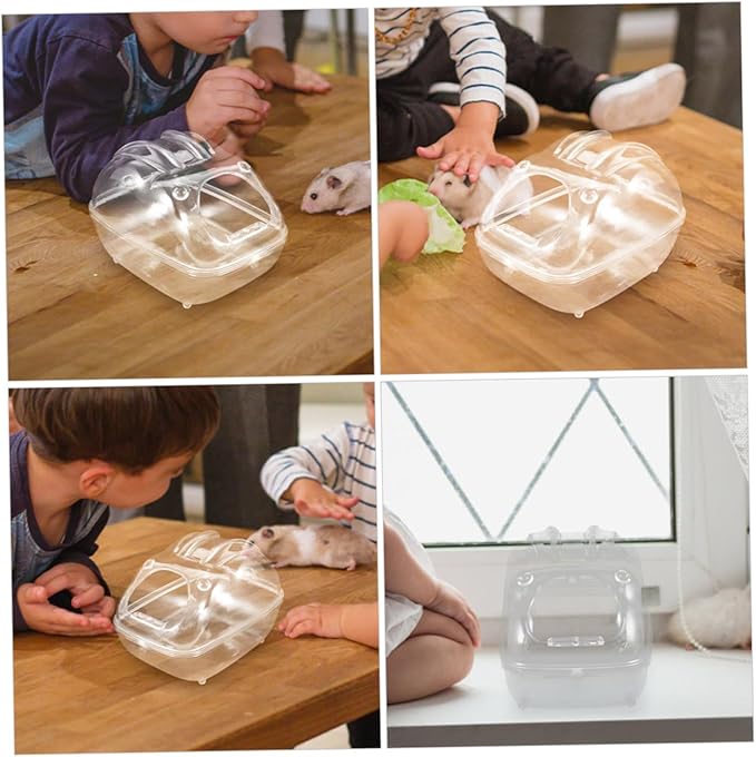 COLLBATH Hamster Bathroom Chinchilla Dust Bath Gerbil Bath Tub Compact Easy Maintenance
