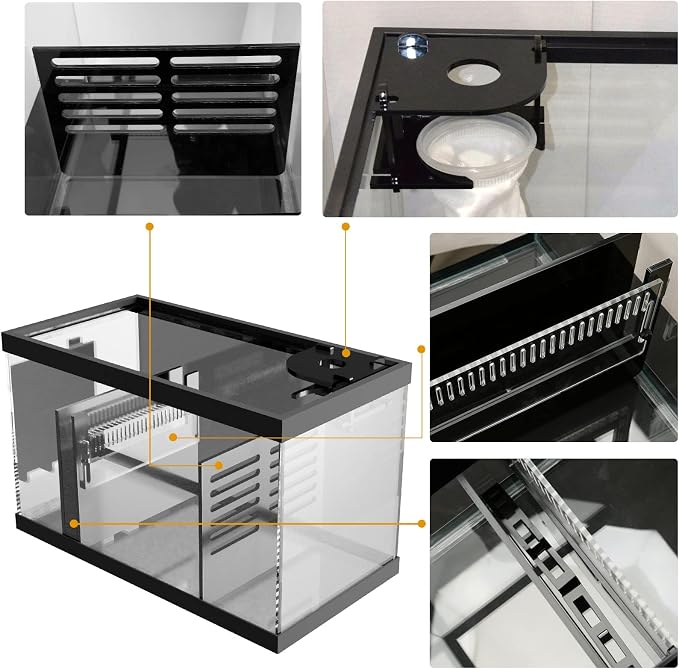 Adjustable Sump Baffle Kit - Refugium Kit for 10 Gallon Tank - Reef Aquarium - Saltwater Aquarium Filter System- Protein Skimmer Sump