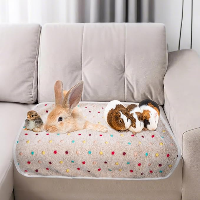 6 Pack Guinea Pig Cage Liner, Washable Guinea Pig Fleece Blankets Beding Accessories, Flannel Throw Warm Sleep Mat, Pet Pee Pads for Small Animal Hamster Rabbit Puppy Cat (Dark Color, 30x20 Inch)