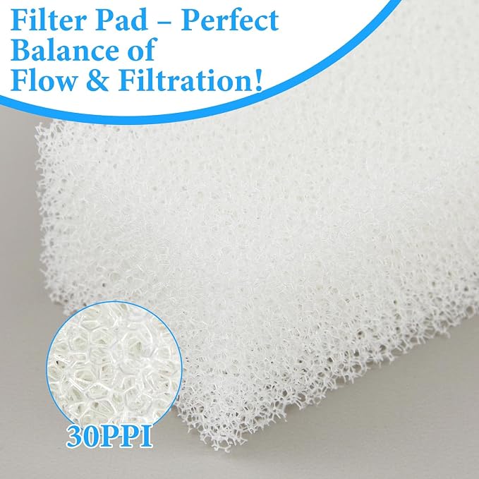 Threlaco 12 Pcs Compatible with Aquaclear 50 Foam Filter Inserts, for Filtering Mechanical and Biological Media, Keeping the Water Tank Clean and Fresh