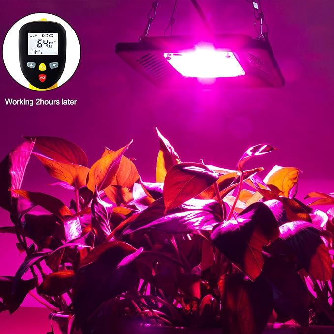 Full Spectrum LED Grow Lights for Indoor Plants, CANAGROW Waterproof COB Outdoor Grow Light, Plant Growing Lamps Refugium Light for Saltwater Aquarium, Heating Lamps for Plants Seeding, Veg, Blooming