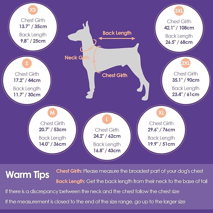 Small Dog Coat with Harness Built in, Warm Dog Jacket Winter with Zipper On Back, Waterproof Pet Snow Jacket Snowsuit Pet Sweater Clothes for Puppy, Orange XS