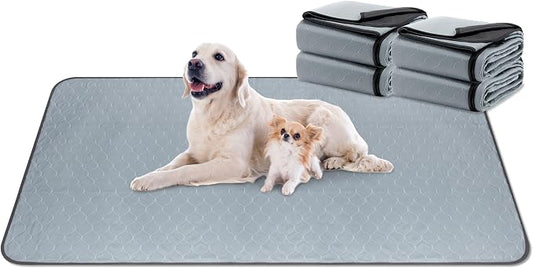 DAHAPYBOO Extra Large Washable Pee Pads for Dogs 36x72,4 Pack | Reusable Puppy Pads for Dogs Non-Slip Waterproof Pet Training Pads for Crate, Playpen, Bed, Sofa,Whelping Box, Potty Training
