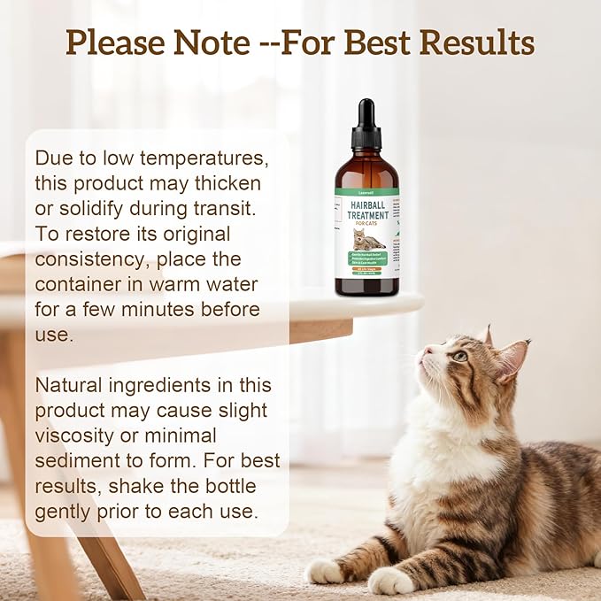 2PCS Hairball Treatment for Cats, Cat Hairball Remedy - with Natural Ingredients & Vitamins - Kitten Furball Treatment Hair Ball Treats for Cats - Supports Skin & Coat, Digestion - Cat Grass Flavor