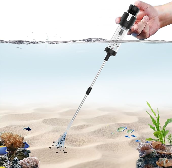 Carefree Fish Aquarium Siphon Upgraded Turkey Baster Fish Poops Collector Feeding Tube for Fish and Coral
