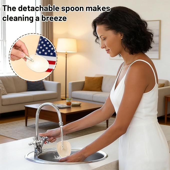 Digital Measuring Spoon, 800g/1g High Precision Gram Measuring Spoons with LED Display, Detachable Electronic Scale Spoon for Baking, Pet Food, Coffee, Spices (g/oz/ml/Cup)