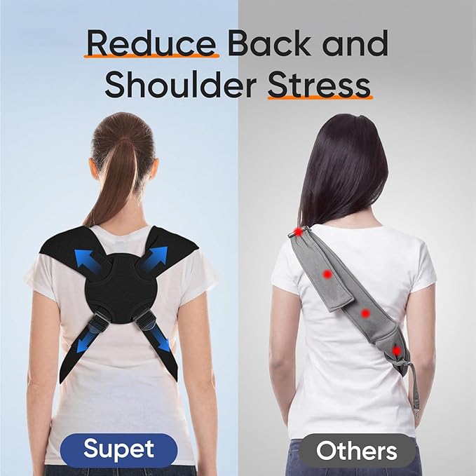 Supet Dog Sling Carrier, Hands Free Adjustable Puppy Pouch Carrier, Soft Wearable Pet Front Bag for Dachshund & Teacup Dogs, Anti-Anxiety Chest Carrier with Back Pain Relief (Black, Plus)