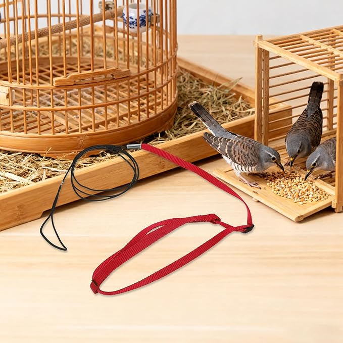 Bird Flight Harness Leash: Adjustable Parrot Flying Rope - Escape-Proof Harness for Pet Birds - Outdoor Training Strap for Parakeets and Small Parrots