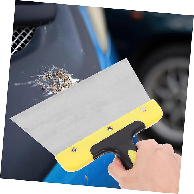 Kisangel Stainless Steel Bird Poop Droppings Scraper Tool for Easy Bird Cage Cleaning Sturdy Droppings Cleaning Tool for Parrot and Chicken Coop
