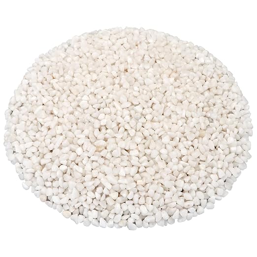 Landscaping Pebbles, White River Rocks, Ornamental Decor Stones, 5 Pounds | Ornamental Gravel Filler For Flower Bed, Fish Tank, Plants, Vases, Succulents, Home & Garden Landscaping Decoration