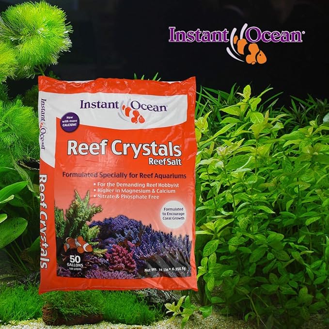 Instant Ocean Reef Crystals Reef Salt for 50 Gallons,Enriched Formulation for Aquariums,(Pack of 3)