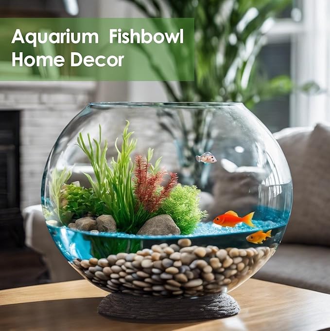 Glass Bubble Vase, 6" Height x 8" Width, Set of 4 Glass Fish Bowl Vase, Bubble Bowl vase for Terrarium, Flower Vase Centerpiece