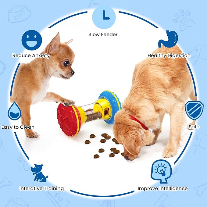 BoYoYo Interactive Dog Puzzle Toys for Smart, Dogs Enrichment Toy to Keep Them Busy, Treat Dispensing Dog Toys Slow Feeder, Blue