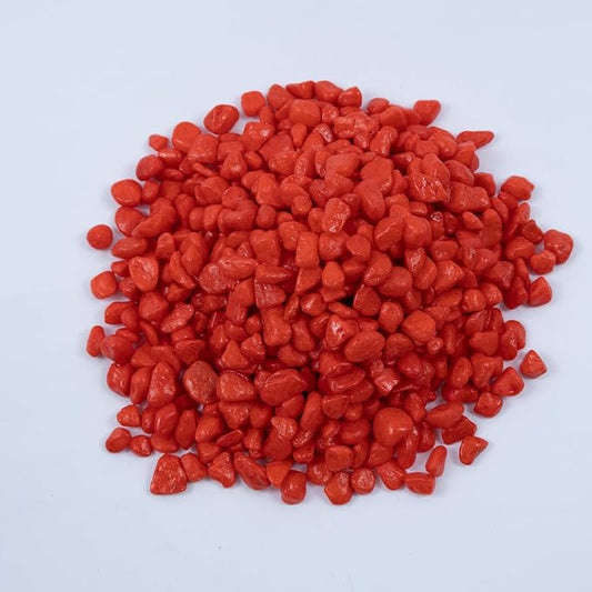 Colored Aquarium Gravel,Colorful Pea Gravel,Garden Rocks,Decorative Stones Rocks for Fish Tank,Aquarium,Fairy Garden Decor,Planters,Vase Fillers,Landscaping,1 Pound (Red, 4-6mm)