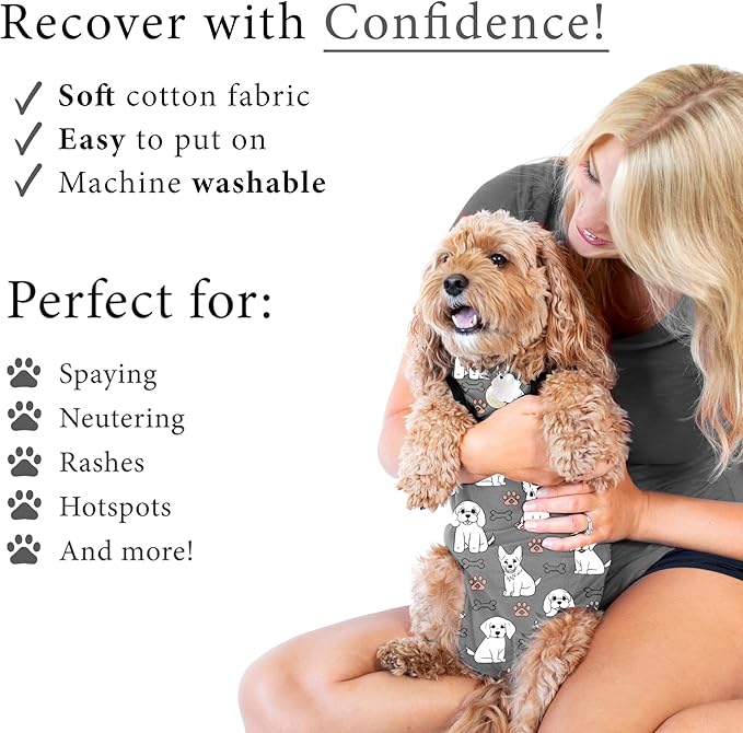 BellyGuard Dog Surgery Recovery Suit, Dog Onesie for Post-Op Care, Recovery Apparel for Female and Male, Surgical Body Cover for Canine Healing Support