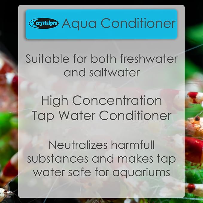Crystalpro Aqua Conditioner - Treats 1250 Gallons - Aquarium Water Conditioner - Neutralizes Chlorine and Ammonia 4.2 Oz