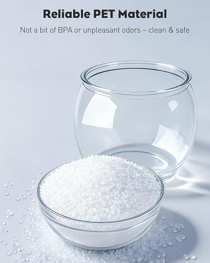 Pawfly 1 Gallon Small Plastic Fish Bowl, Unbreakable Small Fishbowl Desktop Aquarium, Clear Round Plastic Fish Tank for Small Fish, Shatterproof Betta Fish Tank Goldfish Bowl, Decorative Globe Vase