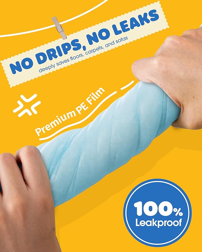 Powools 150-Pack Large Puppy Pads - 22'' x 22'' Pee Pads for Dogs Potty Training with Leak-Proof Quick-Dry Design, 6-Layer Dog Pads Large, Blue