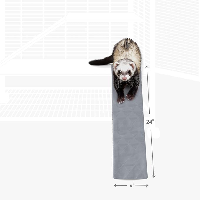 Paw Inspired Fitted Fleece Exit Ramp Cover for Ferret Nation & Critter Nation Cage, Washable Ramp Protector for Exterior Cage Ladder, for Ferrets, Rats, Chinchillas, Hedgehogs & Small Animals