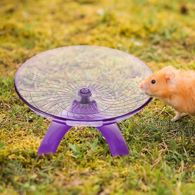 POPETPOP Silent Hamster Running Wheel 7 Inch Exercise Wheel for Small Pets Including Hamsters Gerbils Hedgehogs Squirrels Quiet Fitness Toy for Pet Activity
