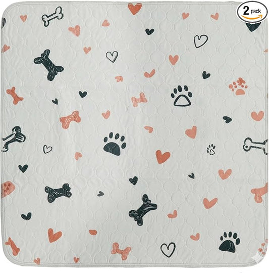 PUPIBOO Washable Pee Pads for Dogs and Cats - Super Absorbent Reusable Puppy Training Pads - 100% Waterproof, Leak-Proof & Non-Slip Whelping Pads for Pet Housebreaking