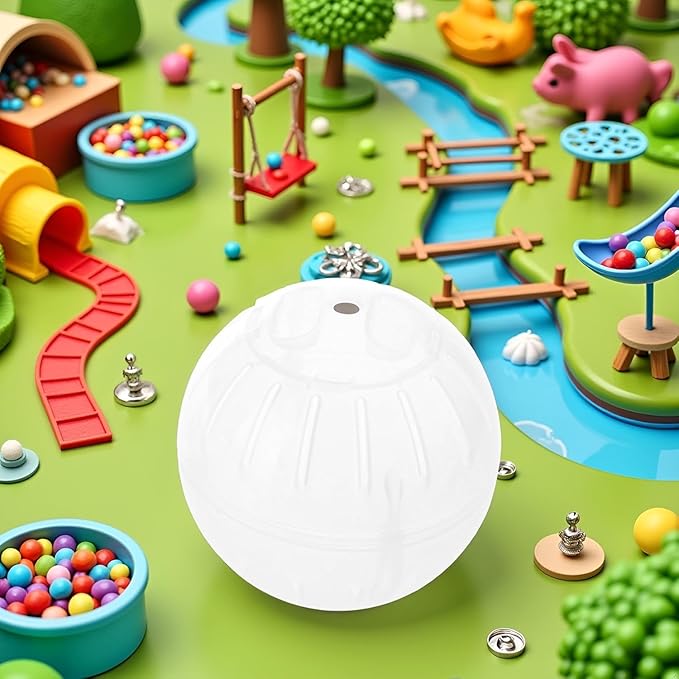 1Pc White-Transparent Plastic Silent Hamster Ball, Exercise Ball for Small Animals, Spinner Hamster Running for Sugar Gliders Small Mice Gerbils Hamsters (Diameter 10 cm