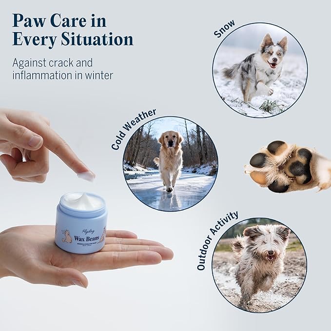 Flydog Lick-Safe Dog Paw Cream – Non-Greasy Paw Pad and Nose Balm for Dogs, Fast-Absorbing Avocado Plant Formula, Winter Paw Balm for Outdoor Dry Cracked Pads & Snout (50ml)