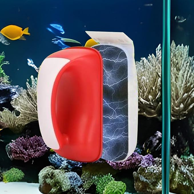 Fish Tank Cleaner Magnet Double-Sided Magnetic Effective Algae Removal | Aquarium Floating Cleaning Brush for Fish Tank