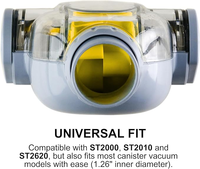 OVENTE Universal Pet Hair/Sofa Brush Attachment Compatible with ST2000, ST2010 and ST2620 Canister Vacuum Cleaners for Efficient Home Cleanup, Easy to Use and Detach, Yellow ACPST2674