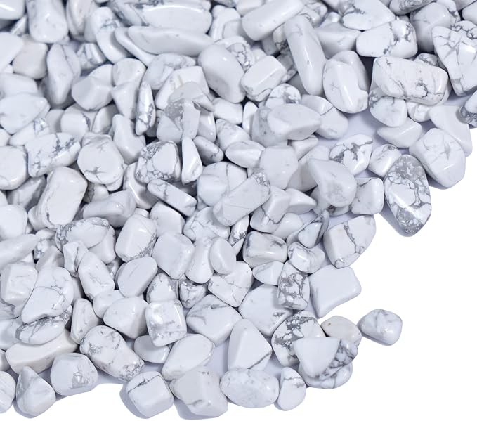 gemshan 2lb Natural White Rocks 7mm-9mm, River Rocks for Plants Succulents, Withe Stone Pebbles for Aquarium Vase Decoration