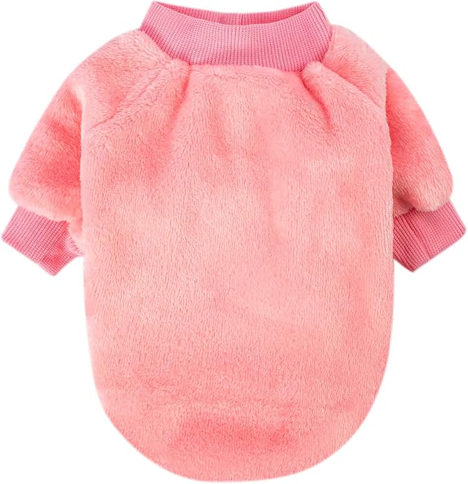 FabriCastle Dog Sweaters, 3-Pack Dog Clothes for Small Dogs Girl & Cats, Soft and Warm Pet Coats XXS - XXL, Winter Pet Jackets, Doggy Apparel Costumes, Puppy Outfits (Pink,Purple,Light pink, XX-Small)