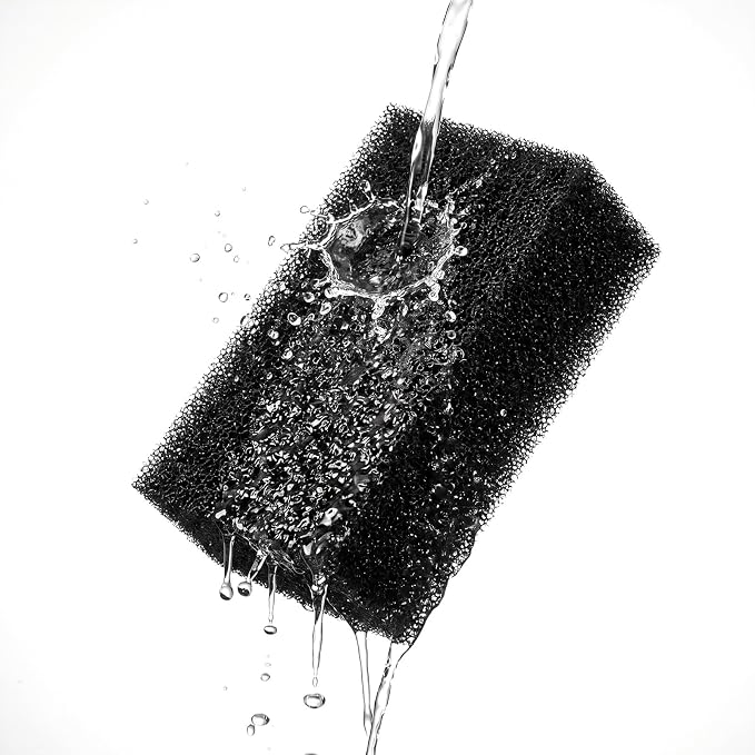 Aquarium Sponge Aquarium Filter Sponge Foam Aquarium-Bio Filter Media-Sponge for Fish Tanks, Ponds & Sump Dividers ((7.5" x 4.7" x 2.75", Black)