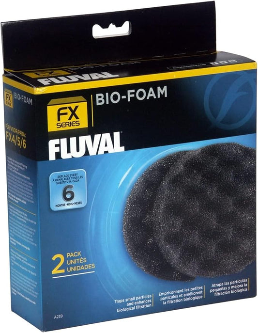 Fluval FX4/FX5/FX6 Bio-Foam, Replacement Aquarium Filter Media, 2-Pack, A239 | Replacement Aquarium Filter Media