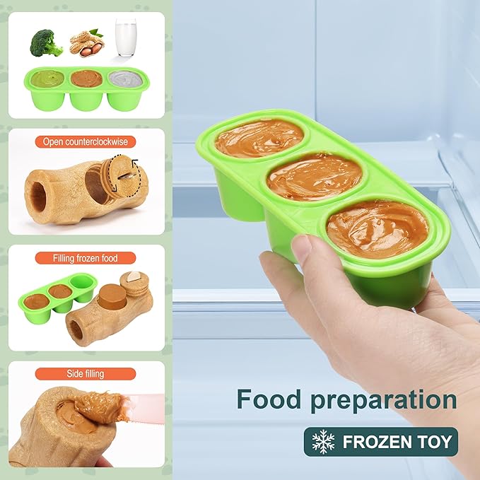 Interactive Dog Toys for Aggressive Chewers Indestructible Dogs Toy for Large/Medium Breed,Frozen Dog Treat Holder to Keep Them Busy&Reduces Anxiety
