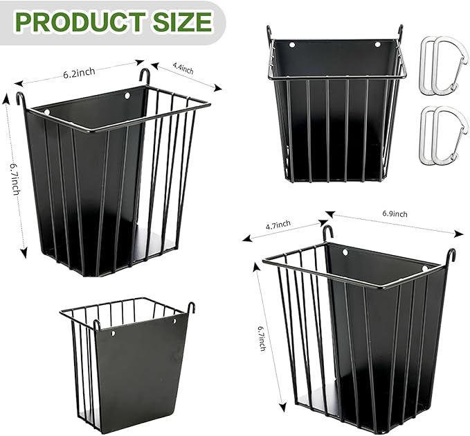 LUAVIARU Upgrades 4pcs Hay Feeder Rabbit - Guinea Pig - Metal Frame Hay Rack with Adjustable Hook - Less Wasted - for Guinea Pig, Bunny, Chinchilla Cage Accessories - Bunny Feeder