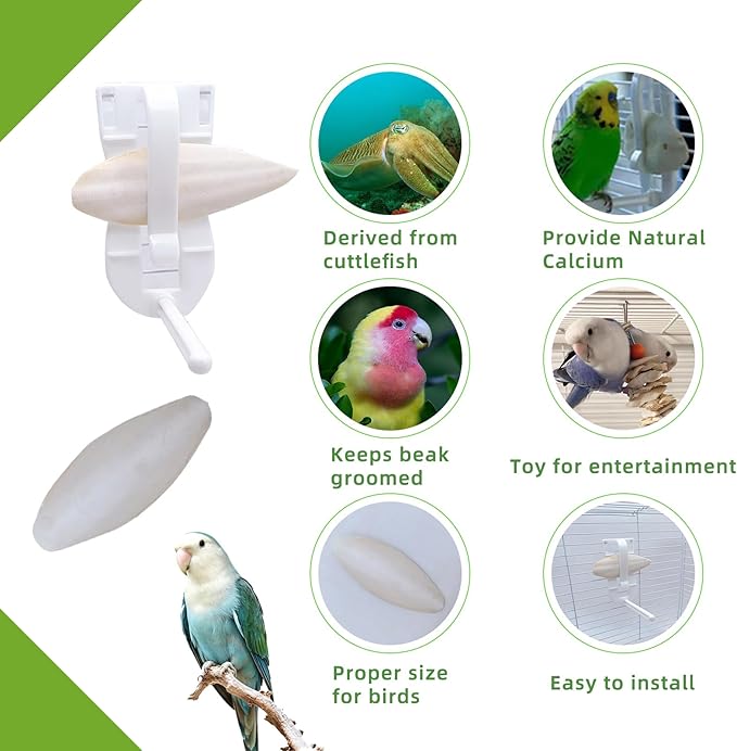 3.5"-4" Cuttlebone for Birds,Parakeets Cuddle Bone Beak Trimming,Premium Calcium Natural Cuttlefish Bone for Parrot,Cockatiel,Budgie,Tortoise, Snails,Reptiles,12 Pcs