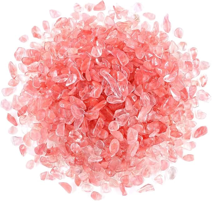 WAYBER Crushed Pink Man-Made Quartz Decorative Gravel Stones, 2 Lbs (920g) | Toxin-free, Colorfast, Great for Reiki Healing, DIY Crafts, Vase Filler, Aquarium Landscaping & Planter Décor
