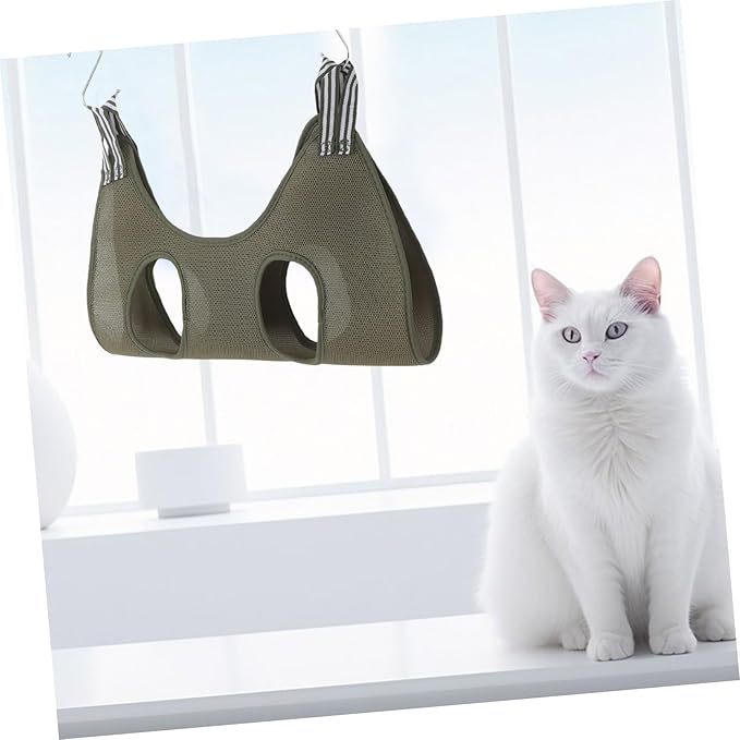 VICASKY PET Grooming Hammock for Cats and Dogs Versatile Cat Sling for Nail Trimming Space-Saving Hanging Design Thick Neck Support for Small Animal Grooming