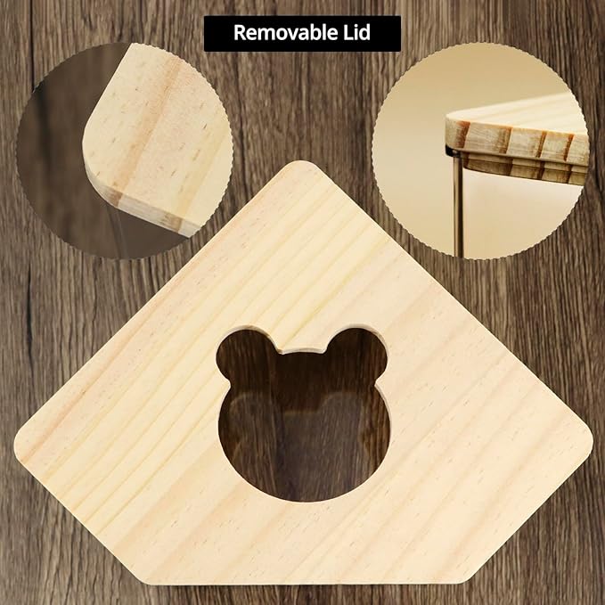 QWORK Animal Sand-Bath Box, Acrylic Sand Bath Shower Room & Digging Sand Container for Hamsters Mice