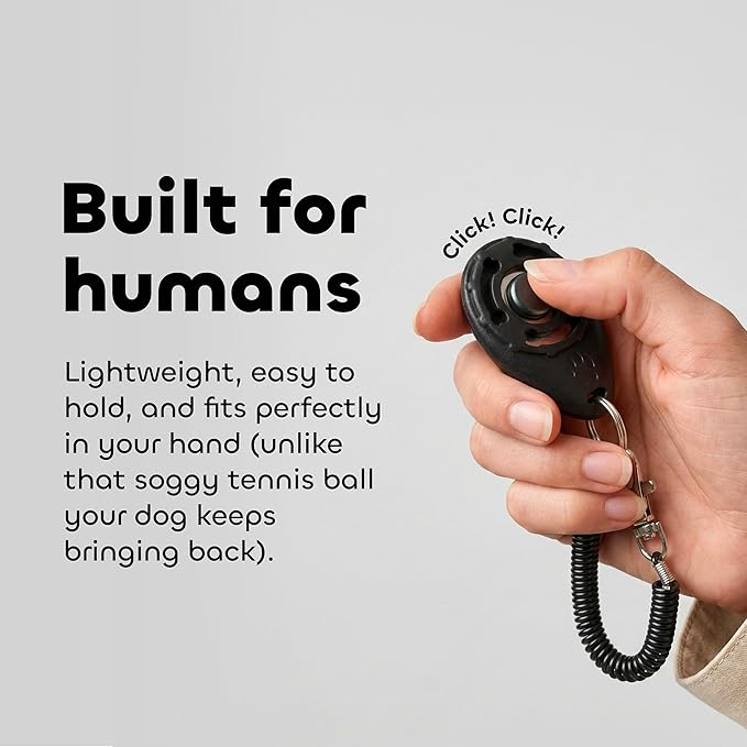 Dog Training Clicker - Essential Clickers for Obedience Training, Positive Reinforcement for Puppies and Adult Dogs - For Owners and Professional Trainers - Safe for Pets - Two Pack