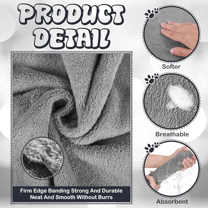 Newwiee 24 Pcs Guinea Pig Fleece Bedding Blankets Bulk Washable Small Animal Fleece Cage Liners Pet Wash Cloth Sleeping Mat Cover for Hamster Chinchilla Rabbit Hedgehog(14 x 30 Inch,Gray)