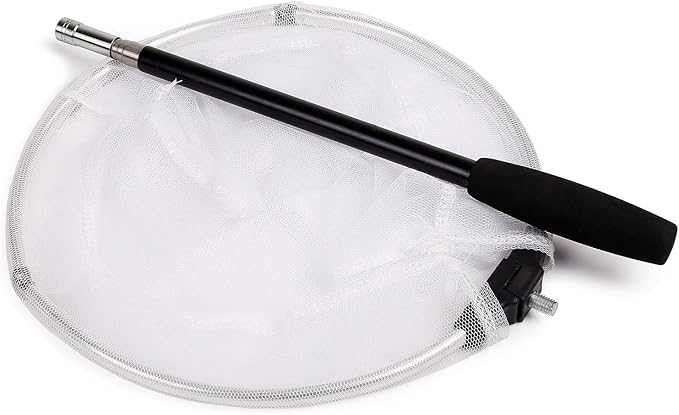RESTCLOUD Insect and Butterfly Net with 12" Ring, 24" Net Depth, Handle Extends to 59 Inches