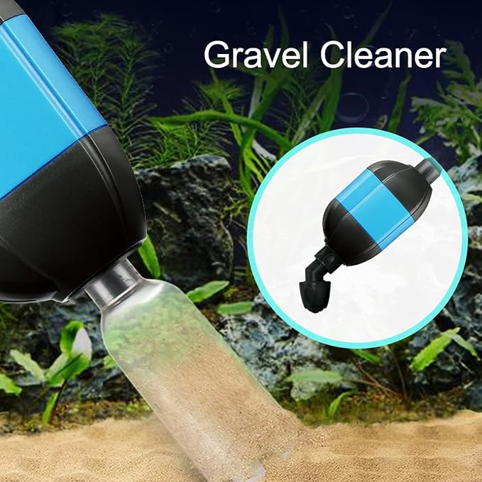 Carefree Fish 30W Electric Aquarium Gravel Vacuum Automatic Fish Tank Water Changer Cleaning Sand Powered Siphon Cleaner with 6Ft Hose Heavy Duty Pump 2.2Lb (for 25Gal~800Gal Tank)